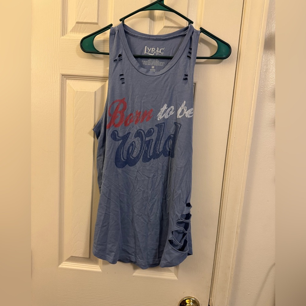Blue Graphic Tank Top